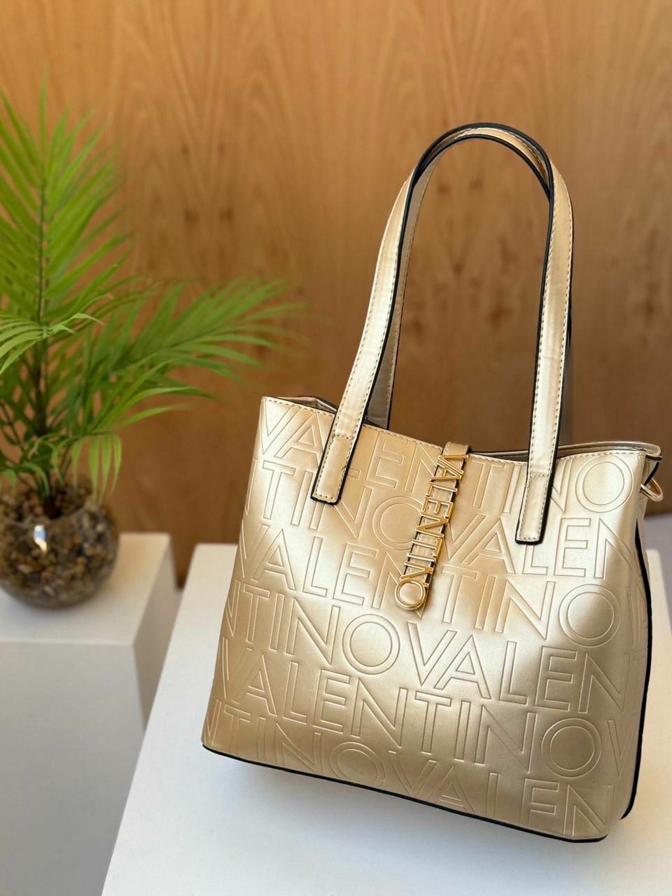 Valentino Laser Printed Tote Bag