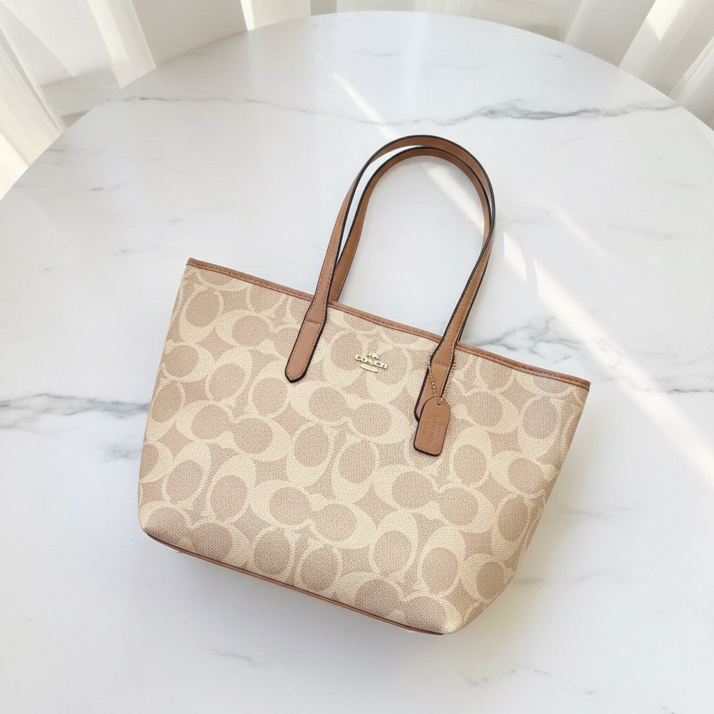 Coach City Tote Bag in Leather Details