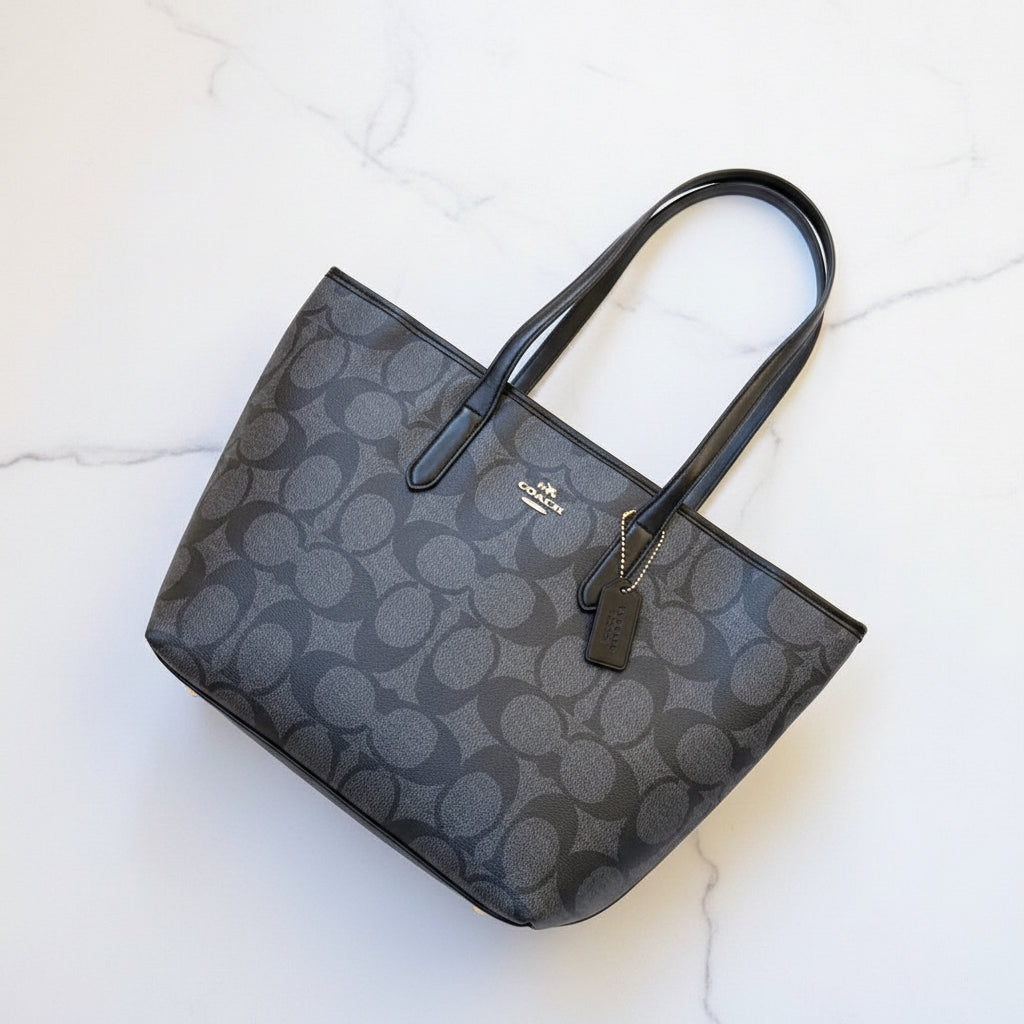 Coach City Tote Bag in Leather Details