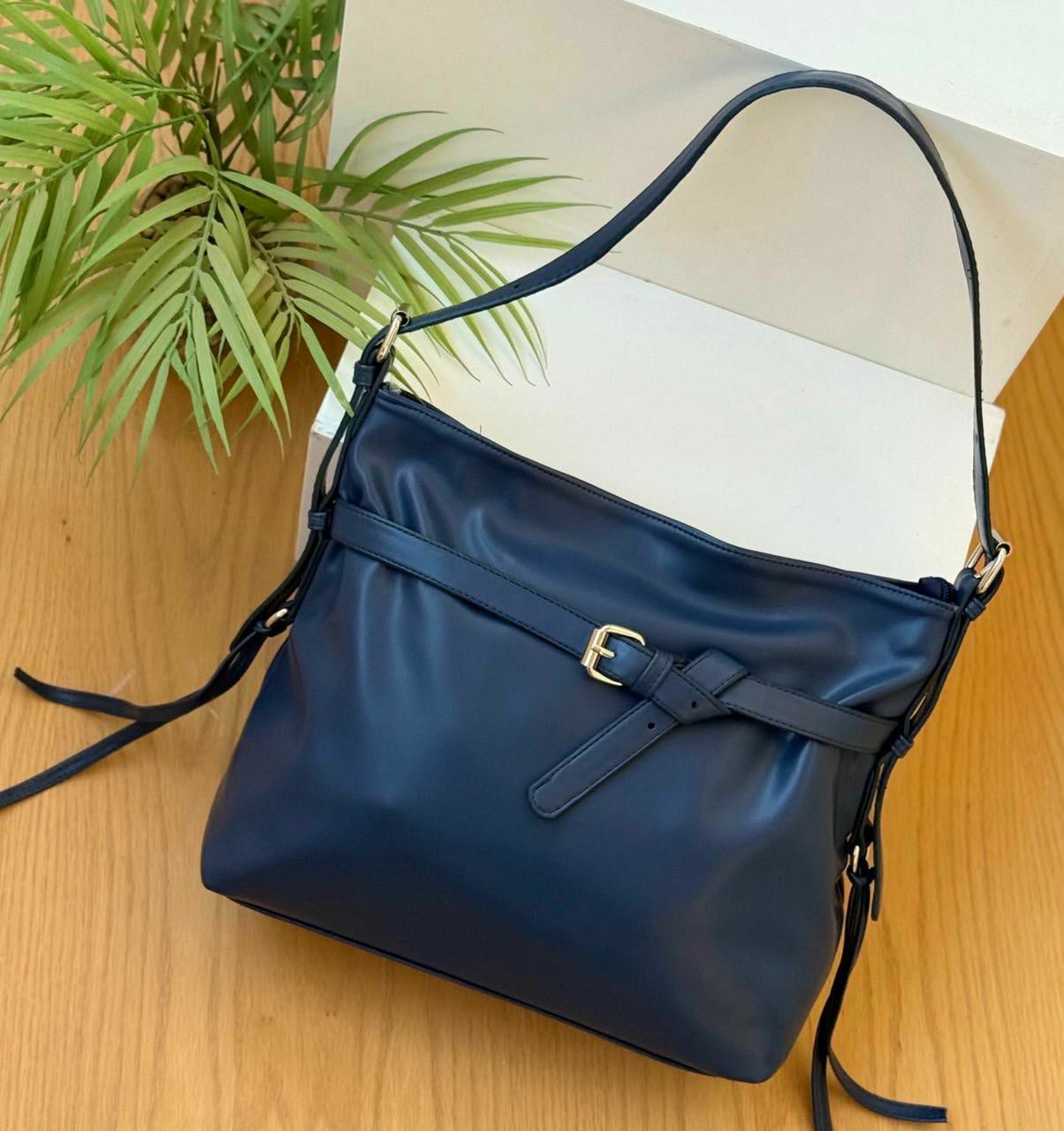 Soft Belted Shoulder Bag